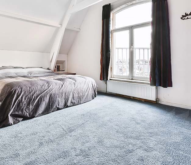 Chambre à coucher avec de la moquette